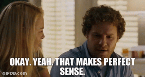 Couple Sitting Says Okay Yeah That Makes Perfect Sense GIF