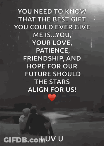 Couple Sitting With Friendship Quote GIF