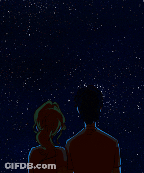 Couple Stargazing Night GIF