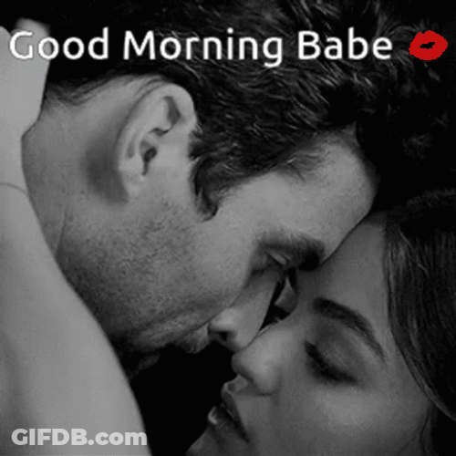 Couple Sweet Morning Kisses GIF