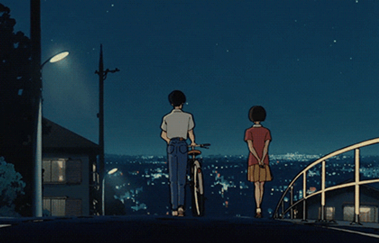 Couple Walking Aesthetic PFP GIF