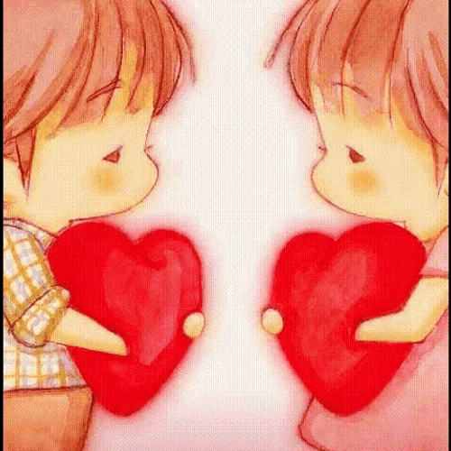 Couple With Hearts GIF