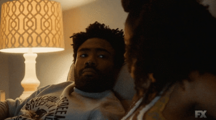 Couples Zazie Beetz Giggling In Bed GIF