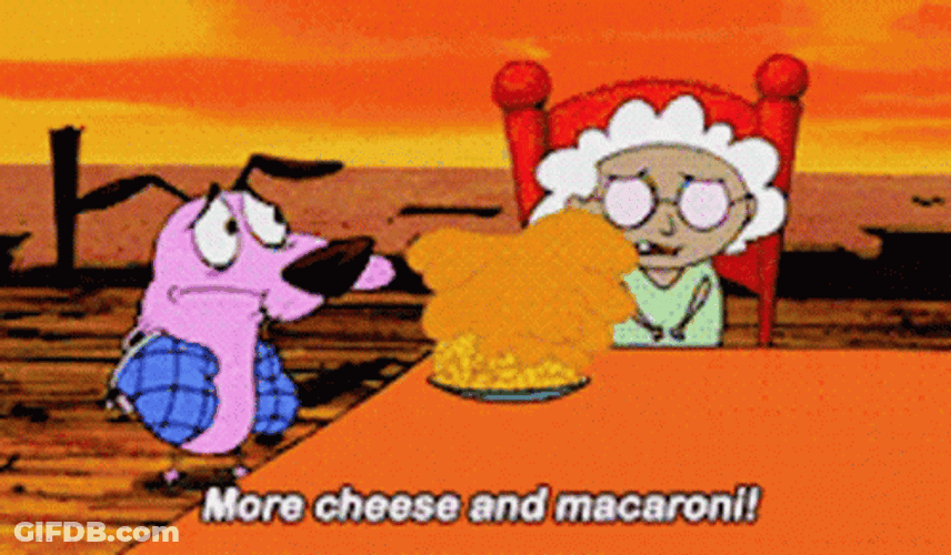 Courage And Muriel Cheese Meme GIF