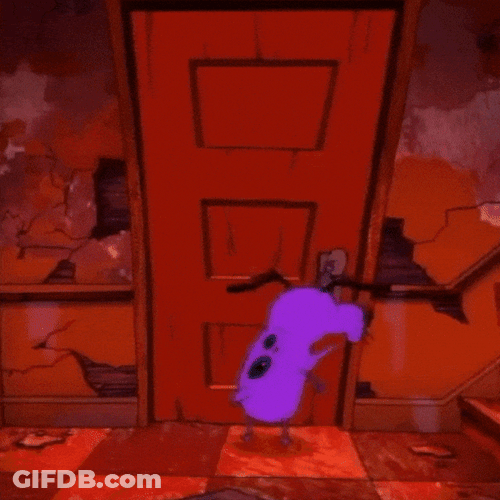 Courage Door Opening Guy Talking GIF