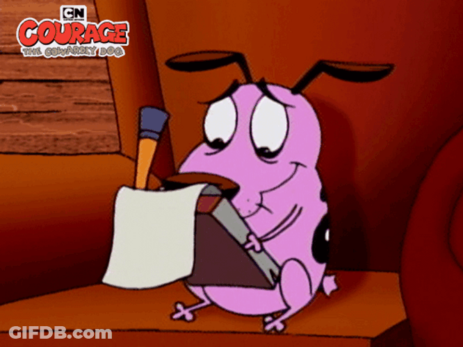 Courage The Cowardly Dog As A Therapist GIF