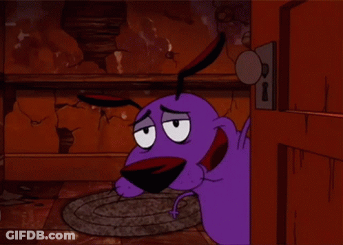 Courage The Cowardly Dog Mouth Wide Open GIF