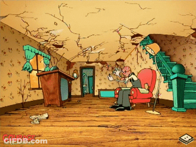 Courage The Cowardly Dog Running GIF