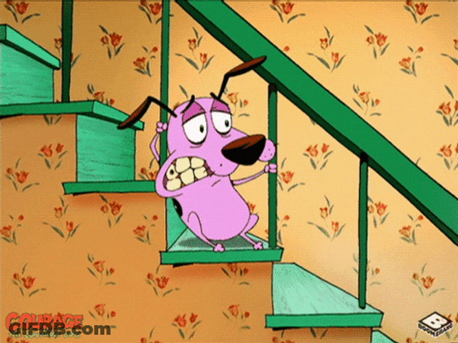 Courage The Cowardly Dog Stuck At Home GIF