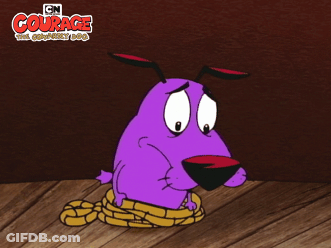 Courage The Cowardly Dog Tied Up Noose GIF