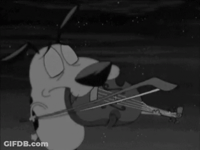 Courage The Dog Worlds Smallest Violin GIF