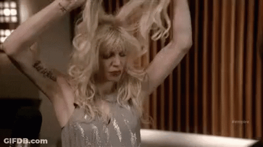 Courtney Love Pulling Hair Out GIF