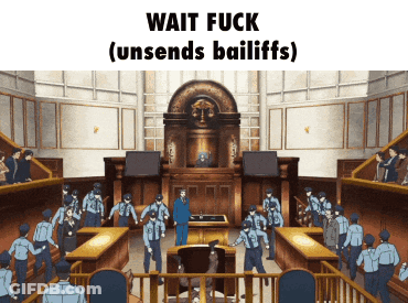 Courtroom Saying Wait Fuck Unsends Bailiffs GIF