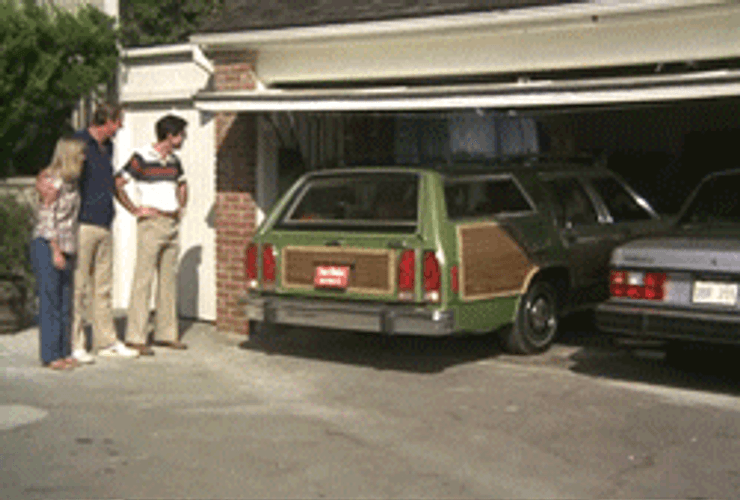 Cousin Eddie Getting Out The Garage GIF