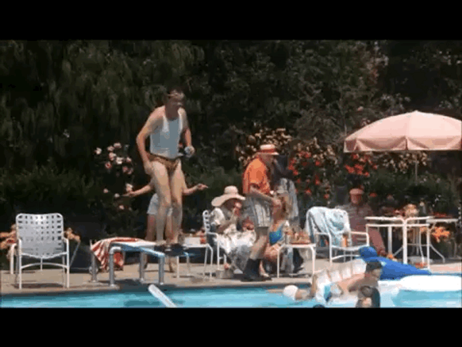 Cousin Eddie On Diving Platform GIF