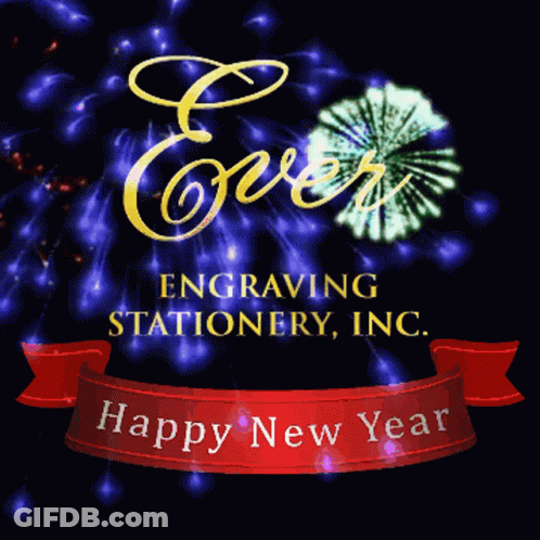 Cover Engraving Stationery Inc. Logo With Fireworks GIF