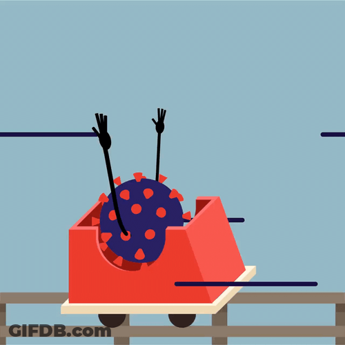 Covid Riding Cart Animation GIF