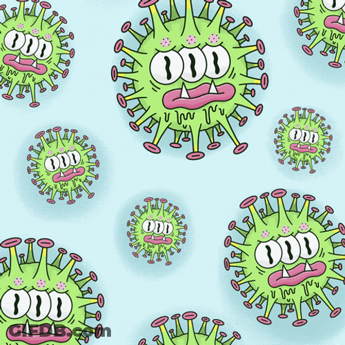 Covid Sick Animated Cartoonn GIF