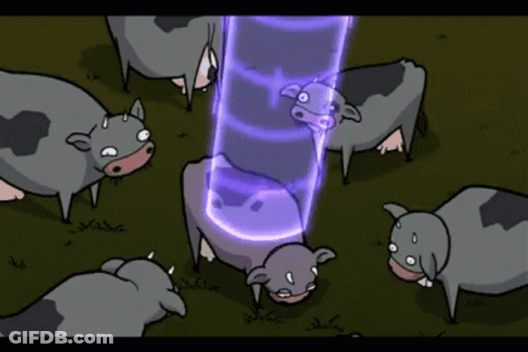 Cow Abduction Invader Zim GIF