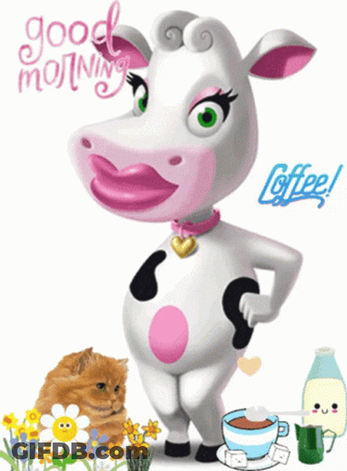 Cow Full Of Love Good Morning Happy Easter GIF