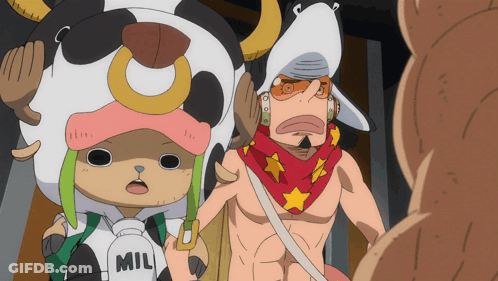 Cow Hat Cartoon Character Holding Bottle Saying Mil GIF