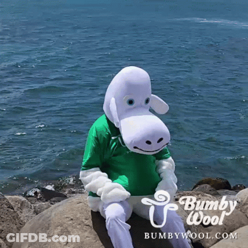 Cow Mascot Boom Roasted GIF