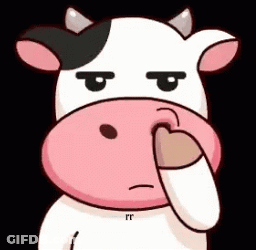 Cow Pick Nose GIF