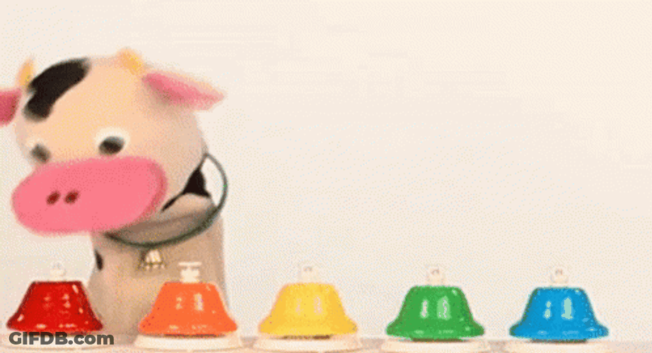 Cow Pressing Cowbell GIF