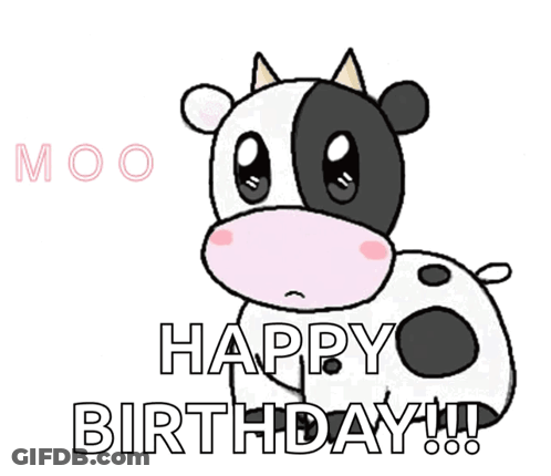 Cow Saying Happy Birthday GIF