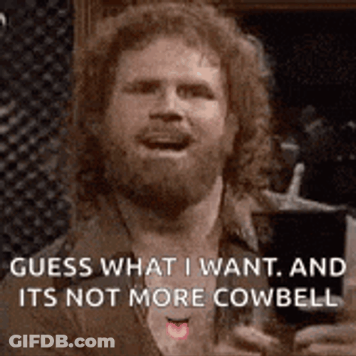 Cowbell Will Ferrell GIF