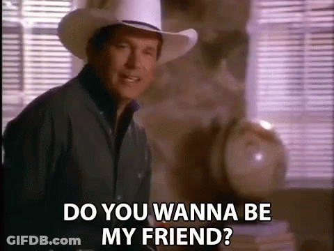 Cowboy Asking Do You Wanna Be My Friend GIF