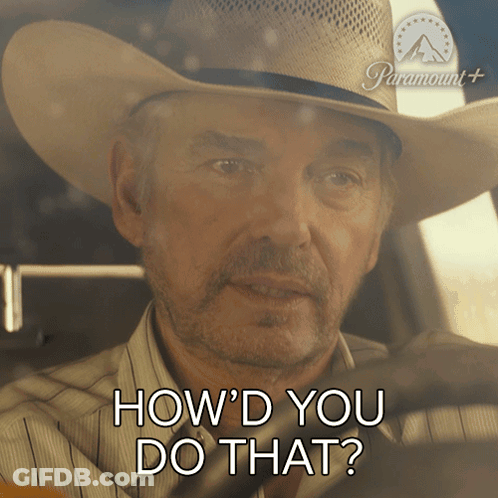 Cowboy Asking How'd You Do That GIF