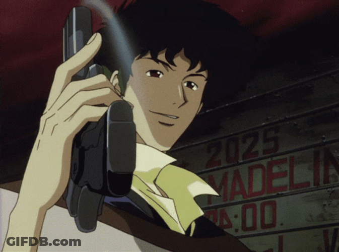 Cowboy Bebop Anime Fights Spike Spiegel GIF