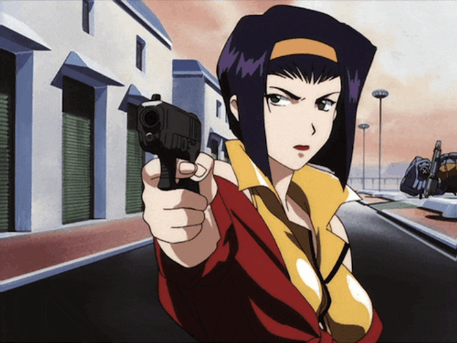 Cowboy Bebop Faye Gun Shooting GIF