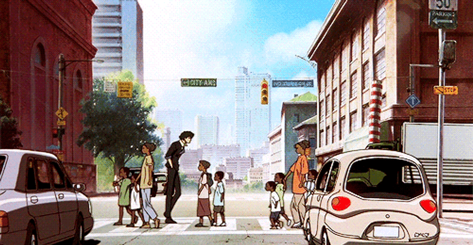 Cowboy Bebop Spike Crossing Roads GIF