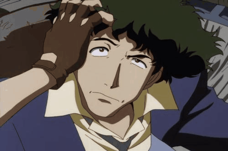 Cowboy Bebop Spike Scratching Head GIF