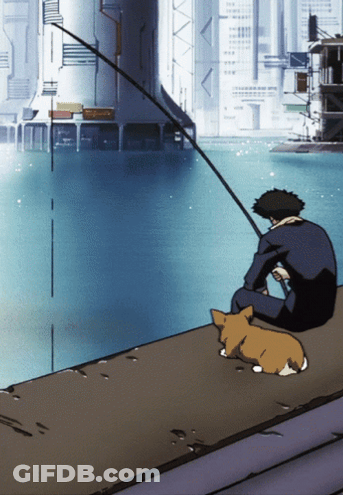 Cowboy Bebop Spike Spiegel Fishing GIF