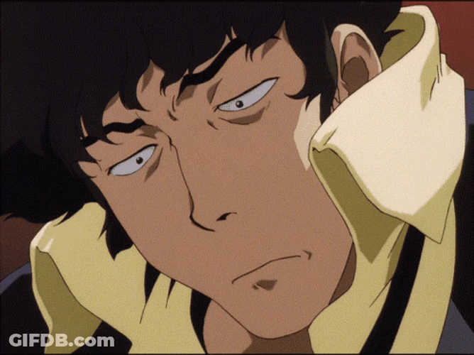 Cowboy Bebop Spike Spiegel Looking Annoyed GIF