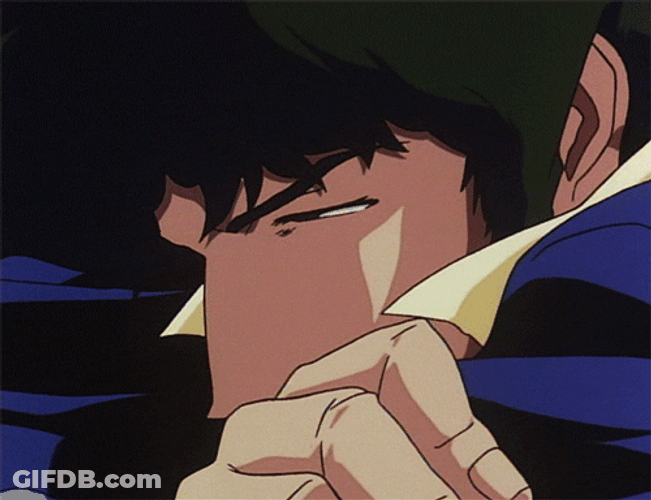 Cowboy Bebop Spike Spiegel Looking Sad GIF