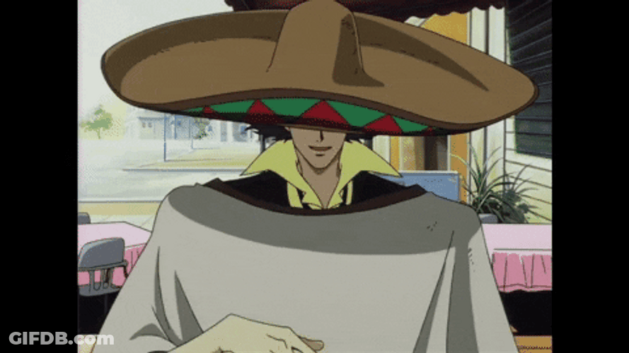 Cowboy Bebop Spike Spiegel Wearing Mexican Outfit GIF