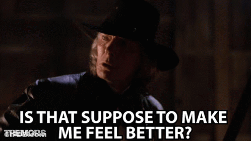 Cowboy Hat Asks Is That Suppose To Make Me Feel Better GIF