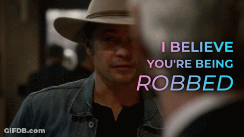 Cowboy Hat Denim Jacket Says I Believe You're Being Robbed GIF