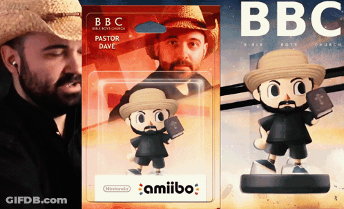 Cowboy Hat Man And BBC Pastor Dave Card GIF