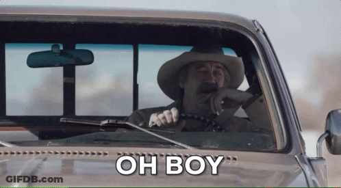 Cowboy Hat Man Driving Truck Saying Oh Boy GIF