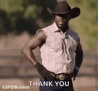Cowboy Hat Man Hands On Hips Saying Thank You GIF