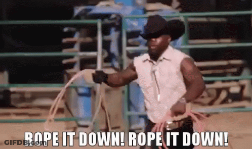 Cowboy Hat Man Holding Lasso Rope It Down Rope It Down! GIF