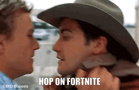 Cowboy Hat Man Kissing Forehead Hop On Fortnite GIF