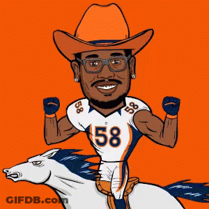 Cowboy Hat Man Number 58 Riding Horse GIF