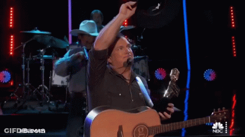 Cowboy Hat Man Playing Guitar And Singing GIF