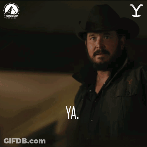 Cowboy Hat Man Says Ya Paramount Network GIF